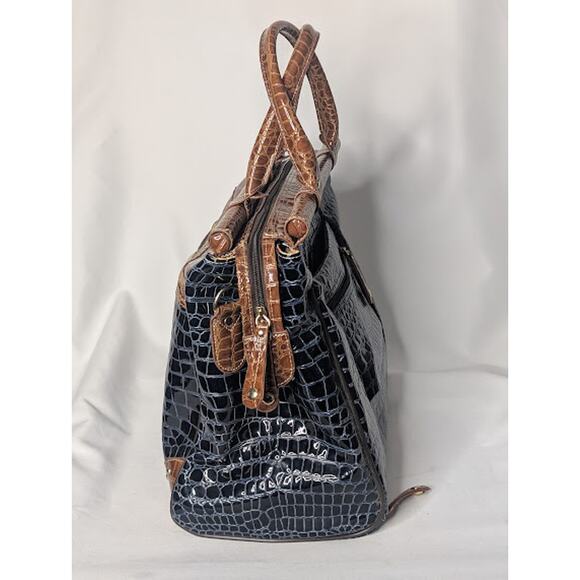 SAMANTHA BROWN Over Night faux crocodile Bag Contemporary Travel Preppy glam - Picture 4 of 12